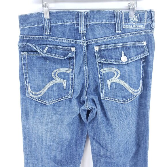 Rock & Republic Rebellion Bootcut Denim Jeans Men's Size 36/30 - Picture 5 of 9